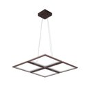 Ver imagem 1 de Pendente Led Louise Moderno 4 Módulos Quadrado Café 64W 3000K Bivolt