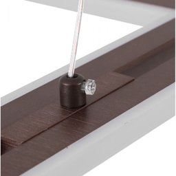 Pendente Led Louise Moderno 4 Módulos Quadrado Café 64W 3000K Bivolt - 2