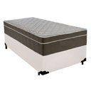 Ver imagem 1 de Cama Box Solteiro Sintético + Colchão de Molas Ensacadas - Sereneprime - 88cm Branco