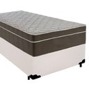 Ver imagem 3 de Cama Box Solteiro Sintético + Colchão de Molas Ensacadas - Sereneprime - 88cm Branco