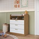 Ver imagem 1 de Cômoda Infantil com 3 Gavetas CMD001 Marrom/Mel/Branco