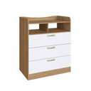 Ver imagem 2 de Cômoda Infantil com 3 Gavetas CMD001 Marrom/Mel/Branco