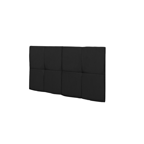 Cabeceira de Cama Box Solteiro 90 Cm México Estofada - Preto Suede