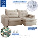 Ver imagem 5 de Sofá 4 Lugares Retrátil e Reclinável Espanha 250cm Bege Claro - Celflex