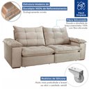 Ver imagem 4 de Sofá 4 Lugares Retrátil e Reclinável Espanha 250cm Bege Claro - Celflex