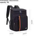 Ver imagem 5 de BOLSA TERMICA MOCHILA COOLER 18 LITROS IMPERMEAVEL SACOLA FREEZER GRANDE PARA VINHO CERVEJA CAMPING 
