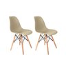 Kit 2 Cadeiras Eames em Madeira e Pp Fendi - 1