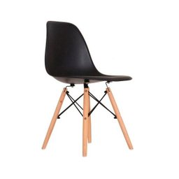 Kit 2 Cadeiras Eames em Madeira e Pp Pretas - 2