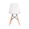 Kit 4 Cadeiras Eames em Madeira e Pp Brancas - 5