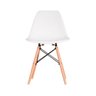 Kit 4 Cadeiras Eames em Madeira e Pp Brancas - 3