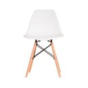 Ver imagem 3 de Kit 4 Cadeiras Eames em Madeira e Pp Brancas