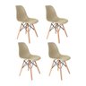 Kit 4 Cadeiras Eames em Madeira e Pp Fendi - 1