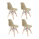 Ver imagem 1 de Kit 4 Cadeiras Eames em Madeira e Pp Fendi