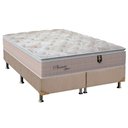 Ver imagem 1 de Cama Box Queen: Colchão Molas Ensacadas Orthoflex MasterPocket Pleasure + Base CRC Suede Clean(