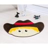 Tapete de Pelúcia Decorativo Menino Cowboy 78cm x 55cm Antiderrapante - 1
