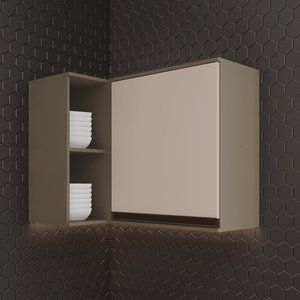 Armário Aéreo Canto Reto 1 Porta 94,5cm Connect 