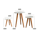 Ver imagem 4 de Jogo de Mesas Trio Redondas com Pés Palito Retrô Charme e Versatilidade para Sua Decoração