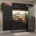Ver imagem 1 de Armário de Cozinha Completa 229cm Rustic/Preto Emilly Madesa 18