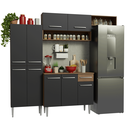 Ver imagem 2 de Armário de Cozinha Completa 229cm Rustic/Preto Emilly Madesa 18