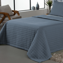 Ver imagem 5 de Kit Cobre Leito Casal Queen Matelado Percal 300 Fios Copacabana 3 Pçs Azul