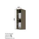 Ver imagem 5 de Nicho Aéreo 20cm 1 Prateleira Connect Cinza/Duna