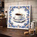 Ver imagem 2 de Quadro Xícara de Café Vintage 33x33cm Mold Branca