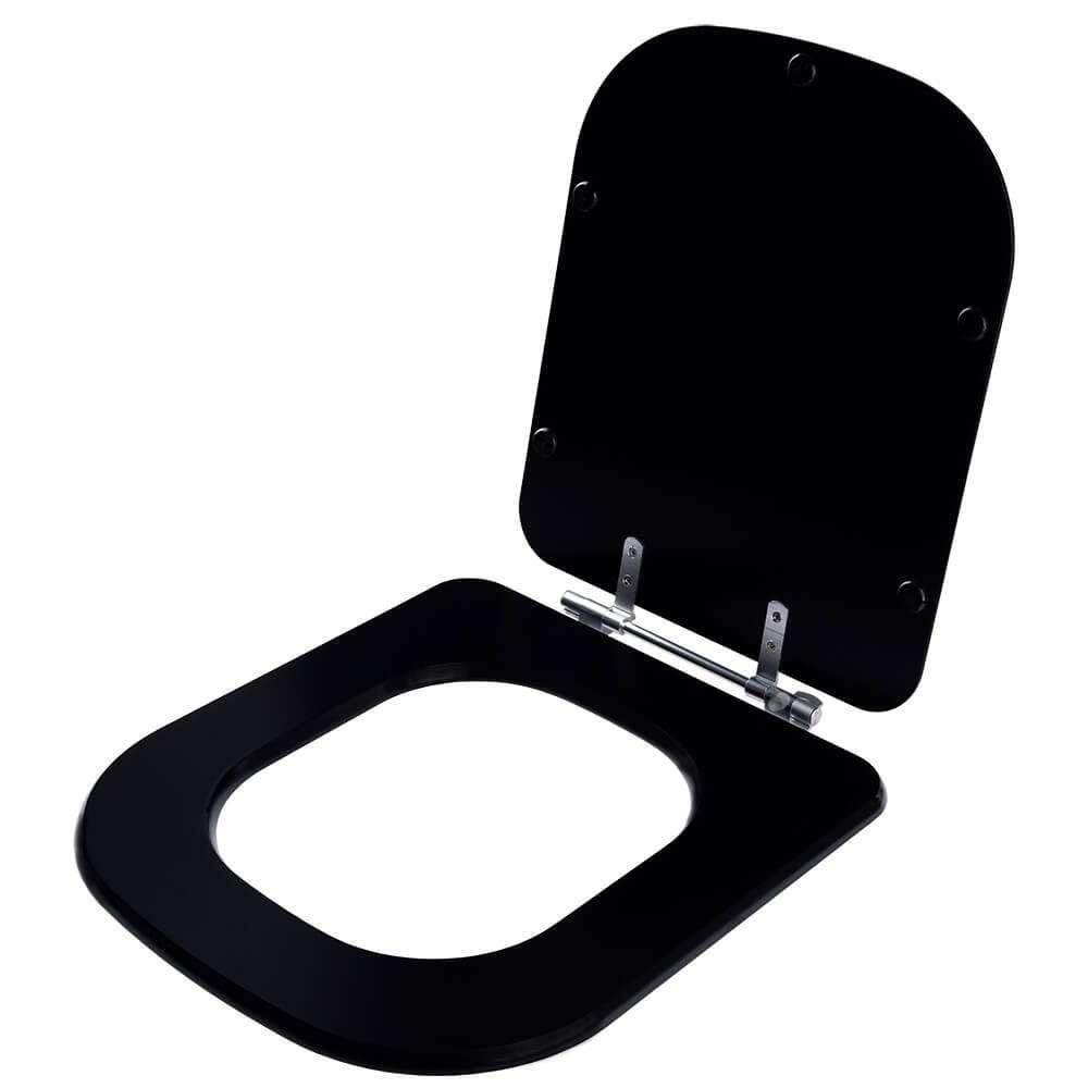 Assento Sanitário Axis Ébano Fosco (Preto Fosco) para vaso Deca - 2