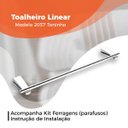 Ver imagem 6 de Toalheiro Longo Cromado Linear Para Toalhas Linha Meber