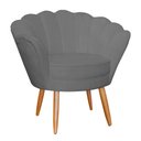 Ver imagem 1 de Poltrona Decorativa para Sala de Estar Charm Suede Cinza - Montanaris Decor MD MONTANARIS DECOR