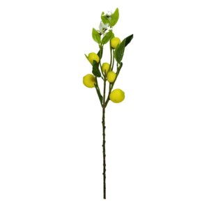 Haste Decorativa com Limões Amarelos 60cm Artificial