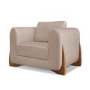 Ver imagem 1 de Poltrona Decorativa Nuvina Linho Rústico Areia - Loja Sheep