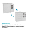 Cômoda Infantil Elô Peroba Branco em 100% Mdf 1 Porta Vidro - 3