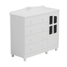 Cômoda Infantil Elô Peroba Branco em 100% Mdf 1 Porta Vidro - 1