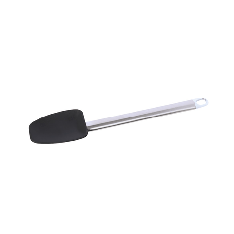 Jogo 2 Espátulas de Silicone Cabo Inox Preto 25cm Mimo Style