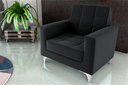 Ver imagem 1 de Poltrona Decorativa Thaina Veludo Preto E451 - Matrix