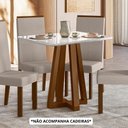 Ver imagem 2 de Mesa de Jantar Livia Piccola Quadrada com Vidro – Madeira/mdf Âmbar/off – Sonetto