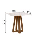 Ver imagem 3 de Mesa de Jantar Livia Piccola Quadrada com Vidro – Madeira/mdf Âmbar/off – Sonetto