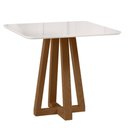 Ver imagem 1 de Mesa de Jantar Livia Piccola Quadrada com Vidro – Madeira/mdf Âmbar/off – Sonetto