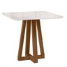 Mesa de Jantar Livia Piccola Quadrada com Vidro – Madeira/mdf Âmbar/off – Sonetto - 1