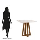 Ver imagem 5 de Mesa de Jantar Livia Piccola Quadrada com Vidro – Madeira/mdf Âmbar/off – Sonetto