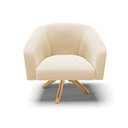 Ver imagem 3 de Cadeira Sala de Jantar Giratória Ma30 Stella Suede D03 - D'Rossi Cor Bege