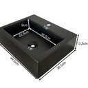 Ver imagem 3 de Cuba Pia de Apoio para Banheiro 44,5x36,5cm Quadra Preto Fosco