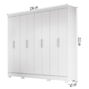 Ver imagem 2 de Guarda Roupa 8 Portas 4 Gavetas 2,36m Moval Diplomata Branco