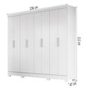 Ver imagem 2 de Guarda Roupa 8 Portas 4 Gavetas 2,36m Moval Diplomata Branco