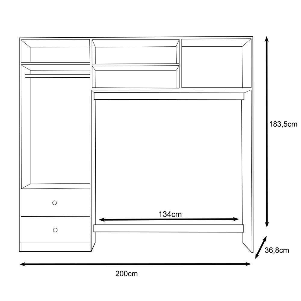 Quarto Infantil Berço Rodizio Guarda-roupas Sophia 100% Mdf - 4