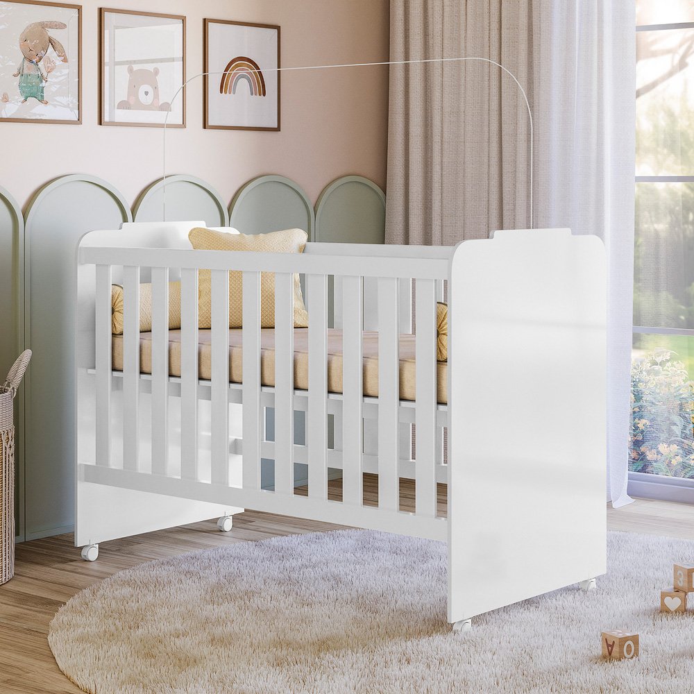 Quarto Infantil Berço Rodizio Guarda-roupas Sophia 100% Mdf - 7