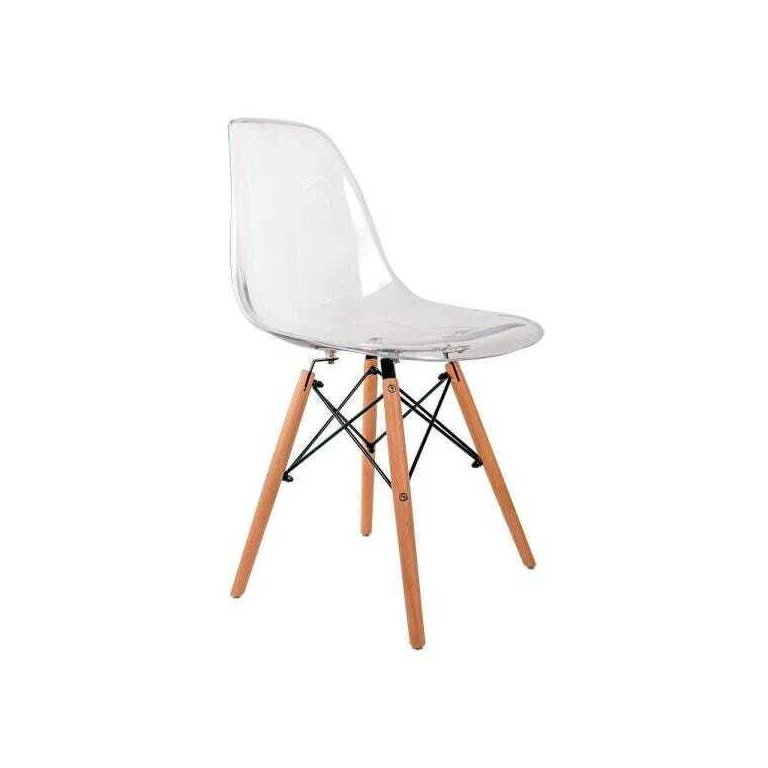 Cadeira Eames Acrílico Transparente Transparente