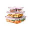 Ver imagem 4 de Kit 3 Potes Herméticos Profissional Freezer Ao Microondas Multitamanhos Organizador Cozinha