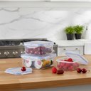Ver imagem 6 de Kit 3 Potes Herméticos Profissional Freezer Ao Microondas Multitamanhos Organizador Cozinha