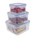 Ver mais imagens de Kit 3 Potes Herméticos Profissional Freezer Ao Microondas Multitamanhos Organizador Cozinha
